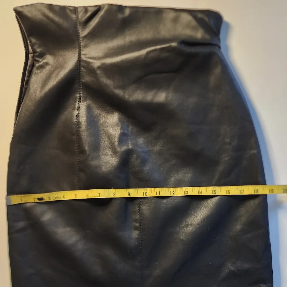 BlackVegan Maxi Leather Skirt - Picture 2 of 11